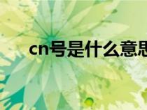 cn号是什么意思啊（cn是什么意思啊）