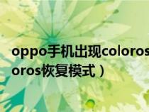 oppo手机出现coloros恢复模式怎么办（oppo手机出现coloros恢复模式）