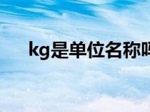 kg是单位名称吗（kg是什么单位名称）