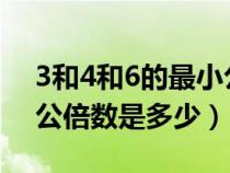 3和4和6的最小公倍数是多少（4和6的最小公倍数是多少）