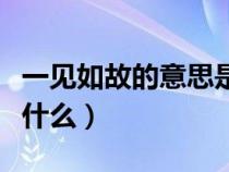 一见如故的意思是什么呢（一见如故的意思是什么）