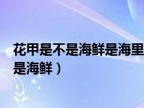 花甲是不是海鲜是海里的还是水里的还是河里的（花甲是不是海鲜）