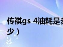 传祺gs 4油耗是多少（传祺gs4真实油耗是多少）