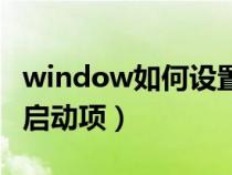 window如何设置开机启动项（如何设置开机启动项）