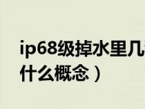 ip68级掉水里几秒防得住水吗（ip68级防水什么概念）