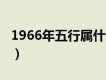 1966年五行属什么命人（1966年五行什么命）