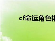 cf命运角色排行榜（cf命运角色）