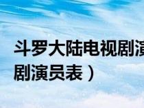 斗罗大陆电视剧演员表奥斯卡（斗罗大陆电视剧演员表）