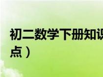 初二数学下册知识点讲解（初二数学下册知识点）