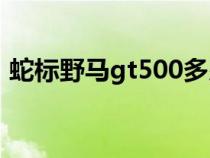 蛇标野马gt500多少钱（蛇标野马是什么车）