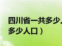 四川省一共多少人口2022年（四川省一共有多少人口）