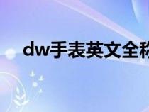 dw手表英文全称（dw手表全名叫什么）