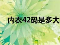 内衣42码是多大胸围（内衣42是多少码）