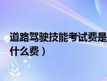 道路驾驶技能考试费是什么意思（道路驾驶技能考试费用是什么费）