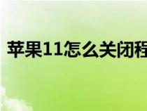 苹果11怎么关闭程序（苹果x怎么关闭程序）