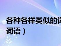 各种各样类似的词语一年级（各种各样类似的词语）