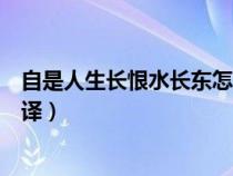 自是人生长恨水长东怎么断句（自是人生长恨水长东全文翻译）