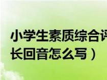 小学生素质综合评价手册家长回音怎么写（家长回音怎么写）