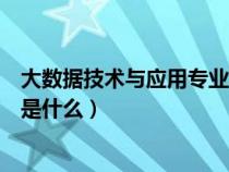 大数据技术与应用专业前景怎么样（大数据技术与应用专业是什么）