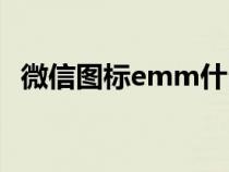 微信图标emm什么意思（emm什么意思）