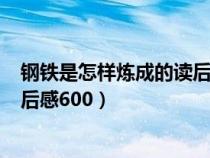 钢铁是怎样炼成的读后感600字作文（钢铁是怎样炼成的读后感600）