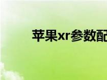 苹果xr参数配置（苹果x配置参数）