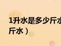 1升水是多少斤水等于多少克（1升水是多少斤水）