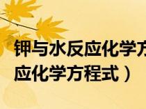 钾与水反应化学方程式如何配平的（钾与水反应化学方程式）