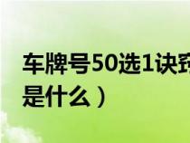 车牌号50选1诀窍多长时间（车牌50选1技巧是什么）