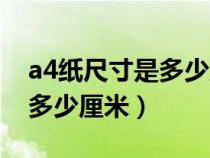 a4纸尺寸是多少厘米多少像素（a4纸尺寸是多少厘米）