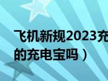 飞机新规2023充电宝（飞机能带20000毫安的充电宝吗）