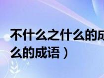 不什么之什么的成语六年级下册（不什么之什么的成语）