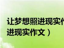 让梦想照进现实作文议论文800字（让梦想照进现实作文）