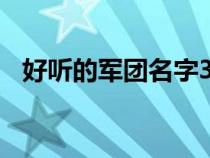 好听的军团名字373个（好听的军团名字）