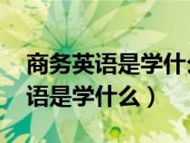 商务英语是学什么的 出来能干什么（商务英语是学什么）