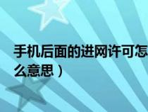 手机后面的进网许可怎么撕下来（手机后面的进网许可是什么意思）