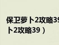 保卫萝卜2攻略39攻略水晶萝卜攻略（保卫萝卜2攻略39）