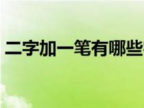 二字加一笔有哪些字（日字加一笔有哪些字）