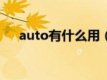 auto有什么用（auto是自动的意思吗）