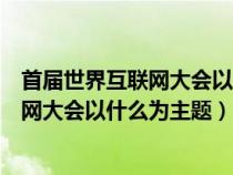 首届世界互联网大会以什么为主题回了国家（首届世界互联网大会以什么为主题）