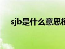 sjb是什么意思梗（sjb在段子里的意思）