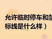 允许临时停车和禁止停车标志（允许临时停车标线是什么样）