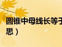 圆锥中母线长等于什么（圆锥母线长是什么意思）