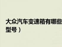 大众汽车变速箱有哪些型号和型号（大众汽车变速箱有哪些型号）