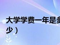 大学学费一年是多少钱（大学学费一年大概多少）