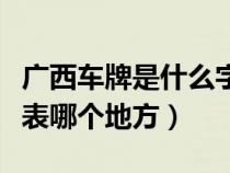 广西车牌是什么字母代表（广西车牌各字母代表哪个地方）