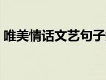 唯美情话文艺句子短句（唯美情话文艺句子）