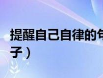 提醒自己自律的句子短句（提醒自己自律的句子）