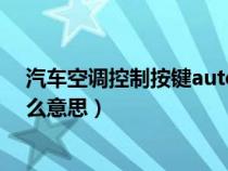 汽车空调控制按键auto表示什么（汽车空调上的auto是什么意思）