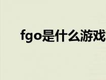 fgo是什么游戏缩写（fgo是什么游戏）